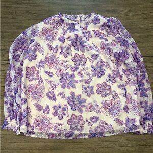LOFT Purple Floral Women's Blouse